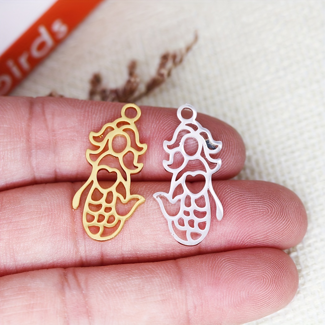 5pcs Mermaid Charm for DIY Jewelry Making